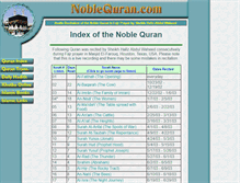 Tablet Screenshot of noblequran.com